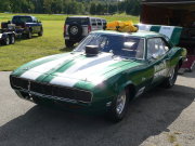 Green CAMARO Drag Car